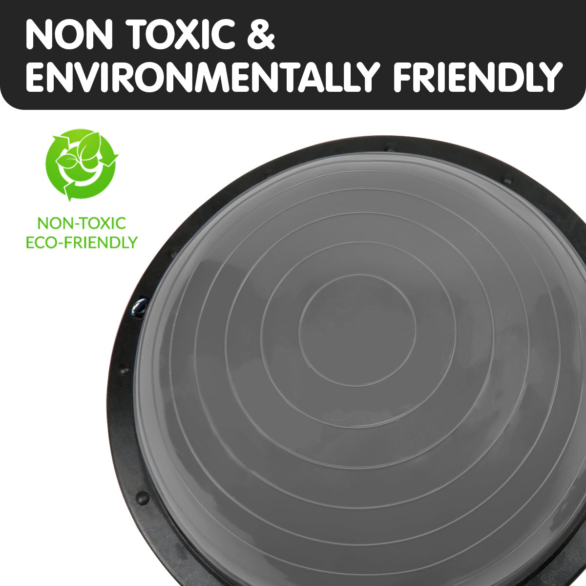 Fitness Yoga Ball Home Gym Workout Balance Trainer Grey - GilloServ