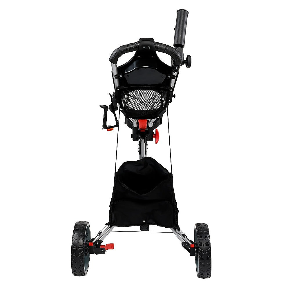 Golf Club Buggy Trolley Cart Compact Foldable 3 Wheel - GilloServ