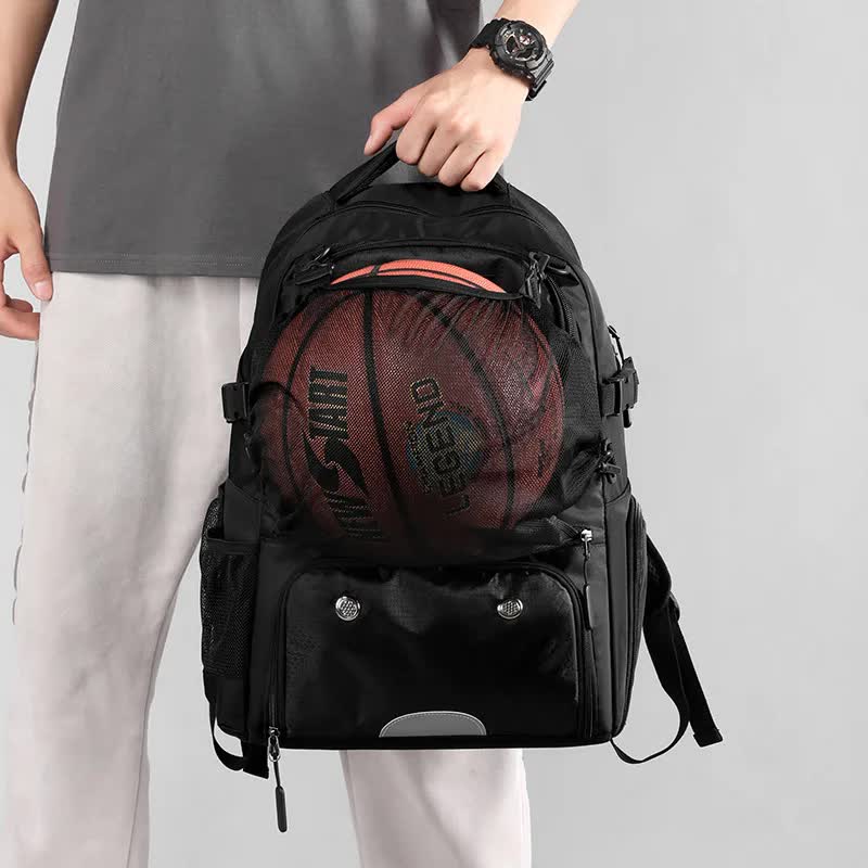 Pink And Black Large Capacity Sports Backpack, Waterproof - GilloServ