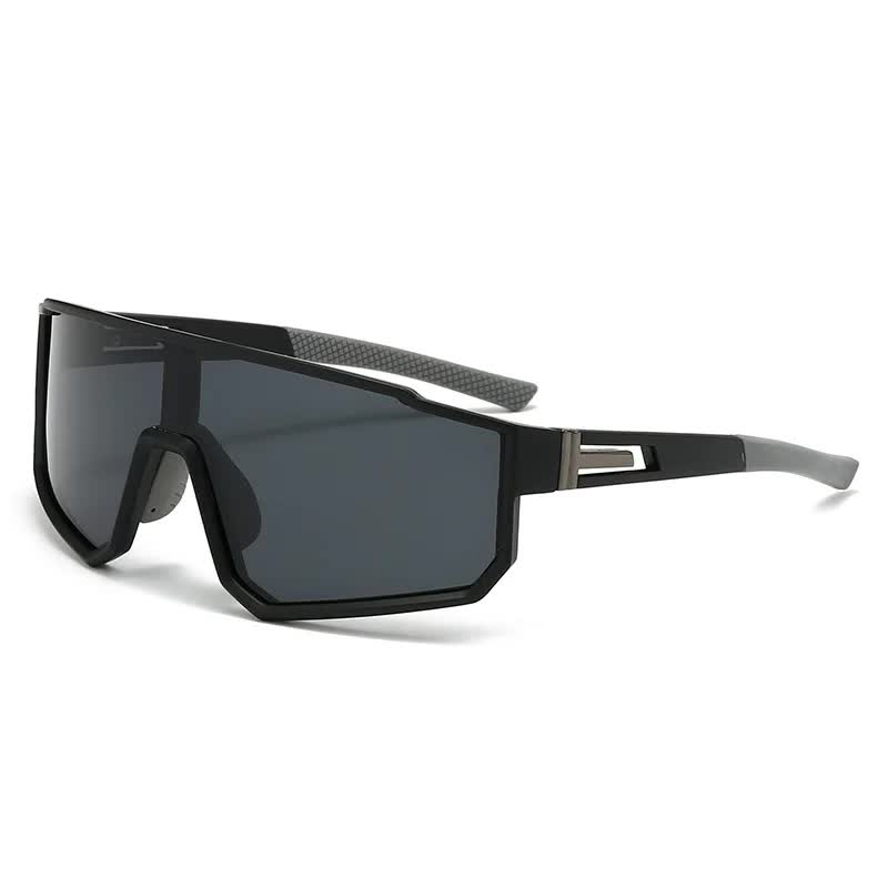 UV400 Sports Sunglasses with Polarized TAC Lens - Black/Black - GilloServ