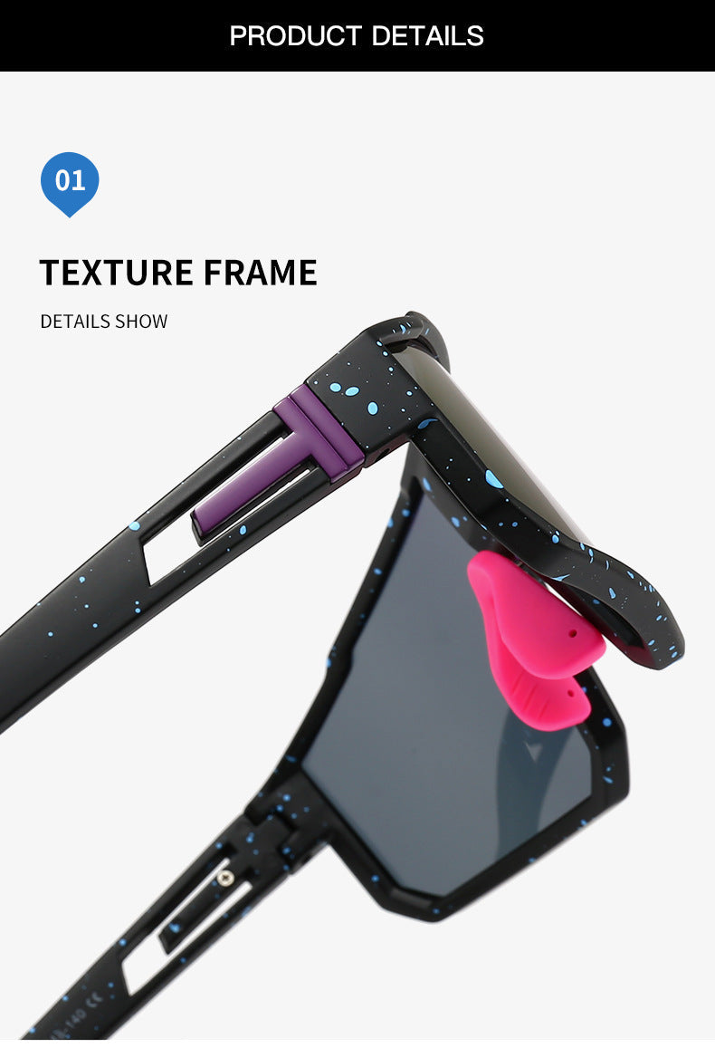 UV400 Sports Sunglasses with Polarized TAC Lens - Black/Black - GilloServ