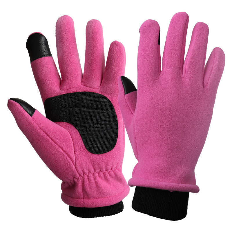 Large Pink Warm Windproof Touchscreen Gloves//Anti-Slip Grip for Winter Cycling & Outdoor Sports