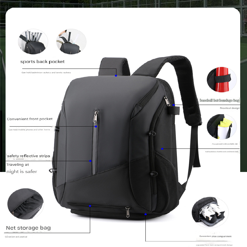 White and blue Multi-functional Sports Backpack for Men & Women - GilloServ