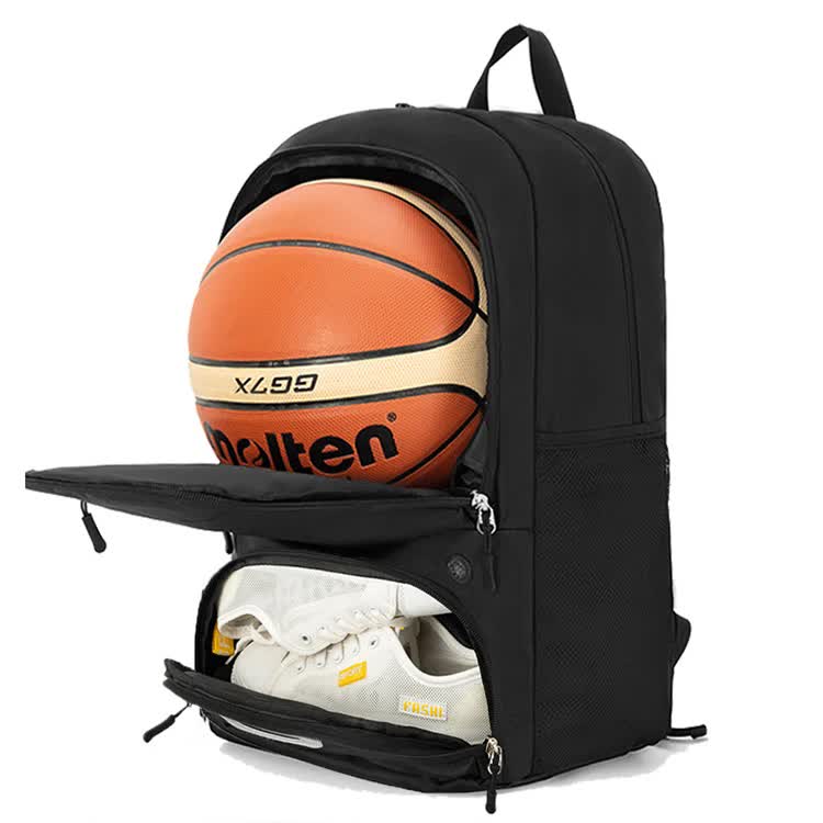 Dark blue Sports Backpack with Separate Shoe & Ball - GilloServ