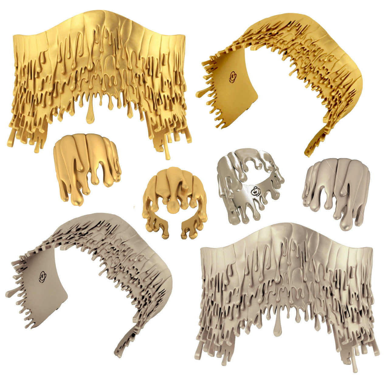 Antonio Wehrli Gravity Paint Drip Ring: Art into Jewelry-18K Gold-7