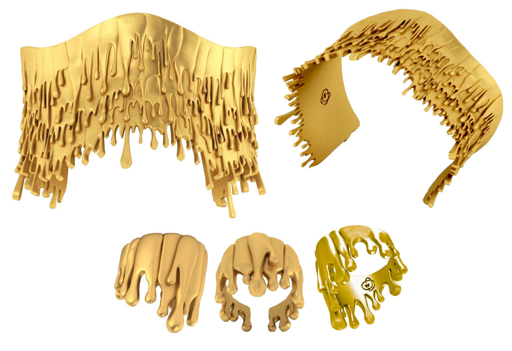 Antonio Wehrli Gravity Paint Drip Bracelet: Art into Jewelry-18K Gold-13