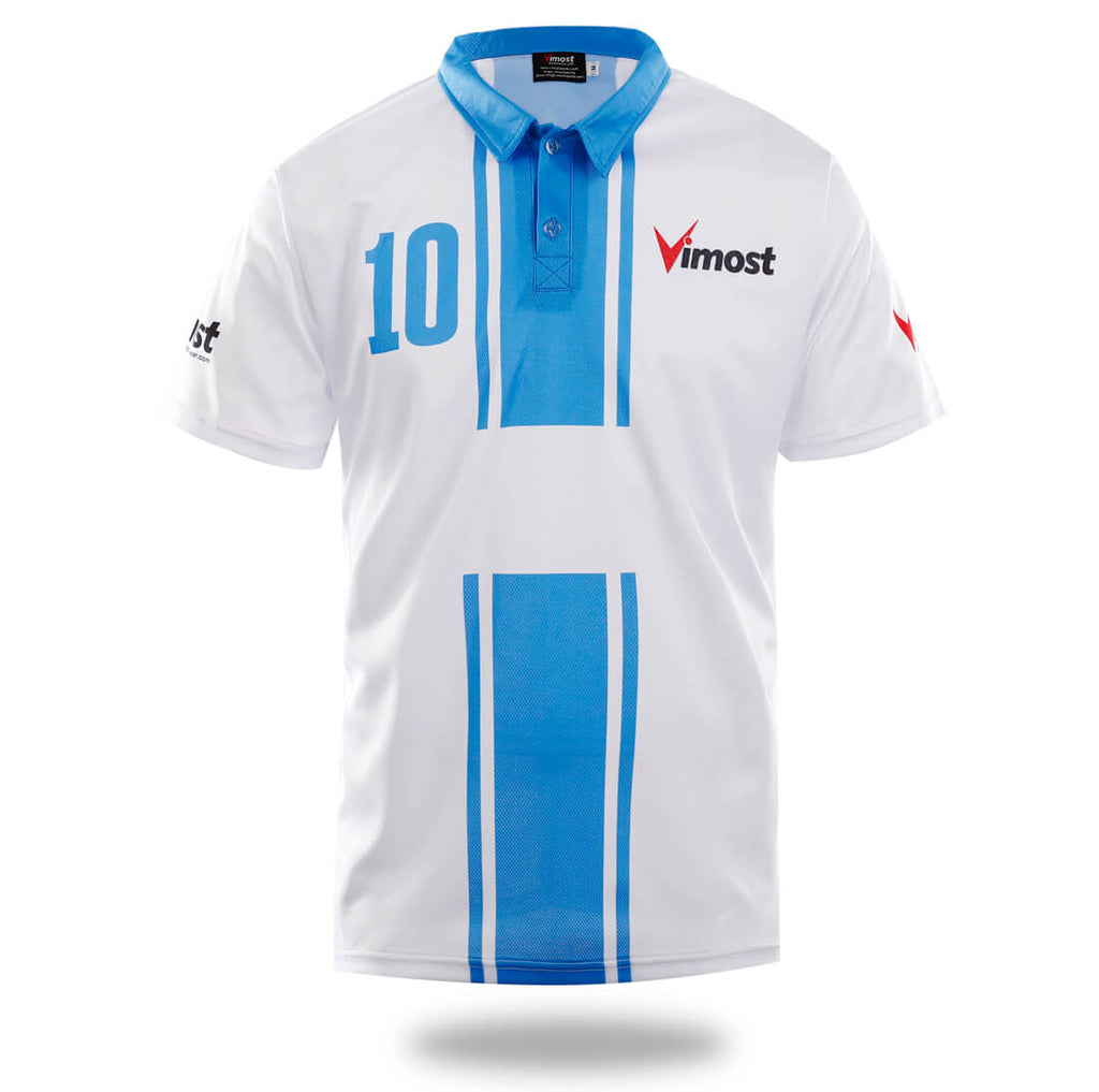 White Blue Design Soccer Jersey - GilloServ