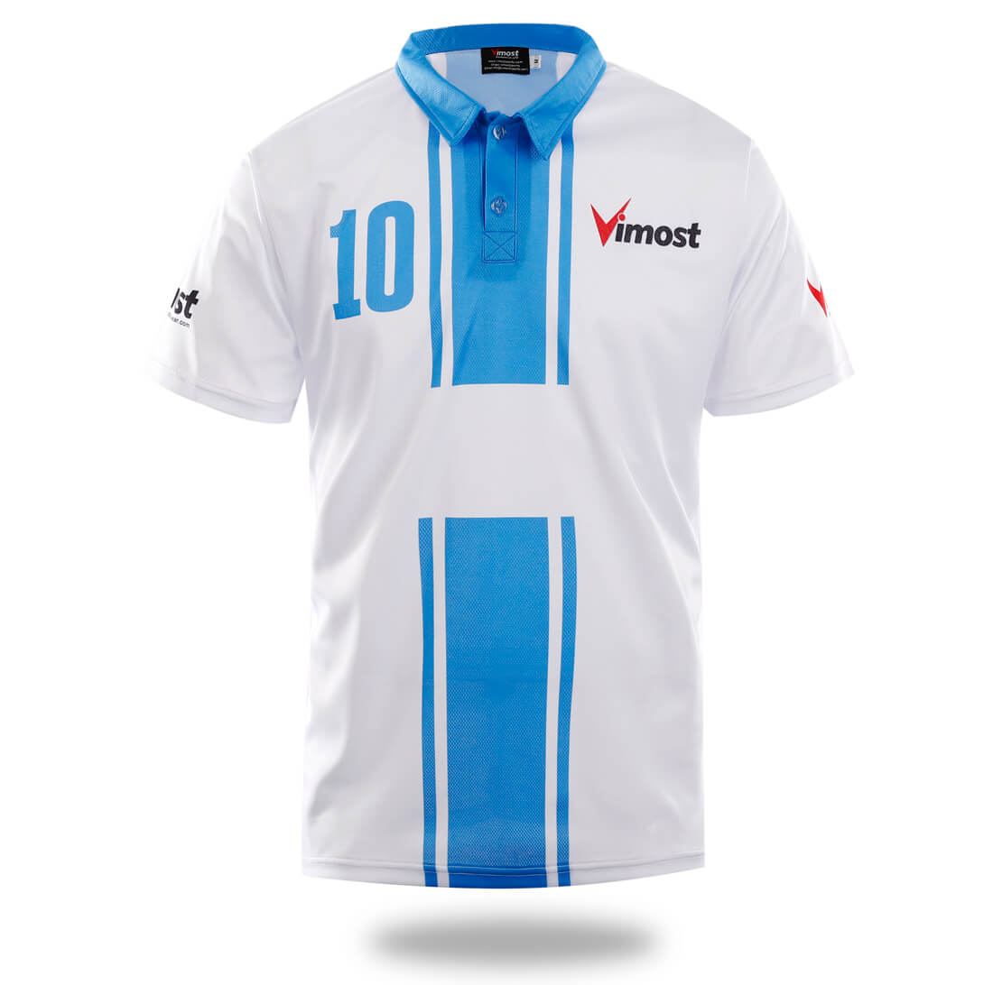 White Blue Design Soccer Jersey - GilloServ