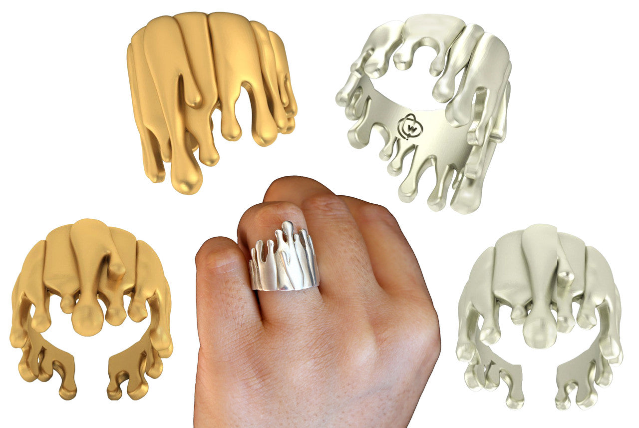 Antonio Wehrli Gravity Paint Drip Ring: Art into Jewelry-18K Gold-5