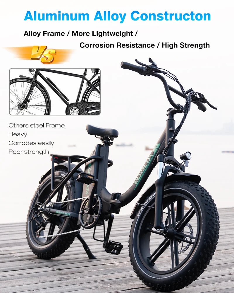 250W 48V 15.6Ah 20*4'' Tire Electric Bike 7 Speeds Folding E-bike - GilloServ