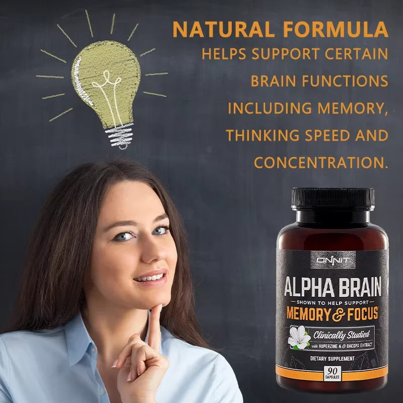 Brain Health Supplement Capsules - Supports Memory Concentration And Cognitive Processing - GilloServ