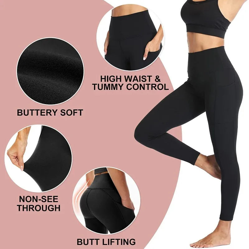 Women's High Waist Butt Liftting Yoga Lenggings Gym Leggings Stretch Workout Ankle Length Fashion Fitness Activewear - GilloServ