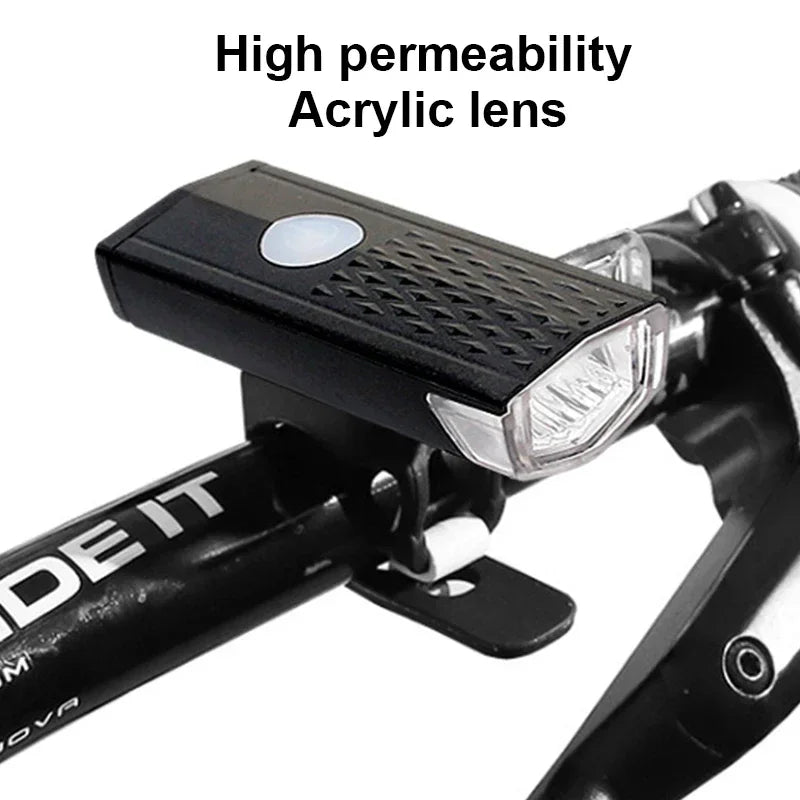 Bicycle headlight IPX6 waterproof cycling bike light USB rechargeable mini portable torch night light illumination light
