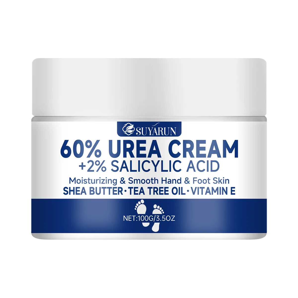 60% Urea Foot Cream for Cracked Heels & Dry Skin - Intensive Moisturizing Treatment, Callus Remover, Diabetic Foot Care. - GilloServ