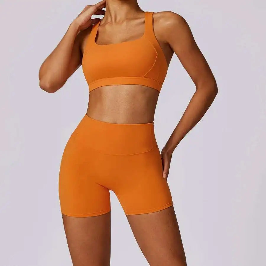 Yoga Set 2 PCS Women Tracksuits Workout Sportswear Gym Fitness - GilloServ