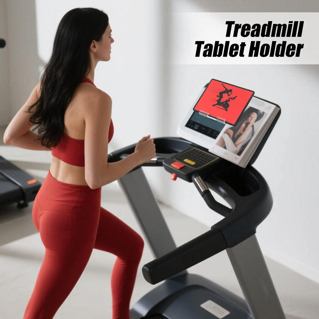 Book Holder for Treadmill Clear Acrylic Exercise Bike Phone Stand Home Fitness Accessory Gym Workouts Tablet Bracket for Bike - GilloServ