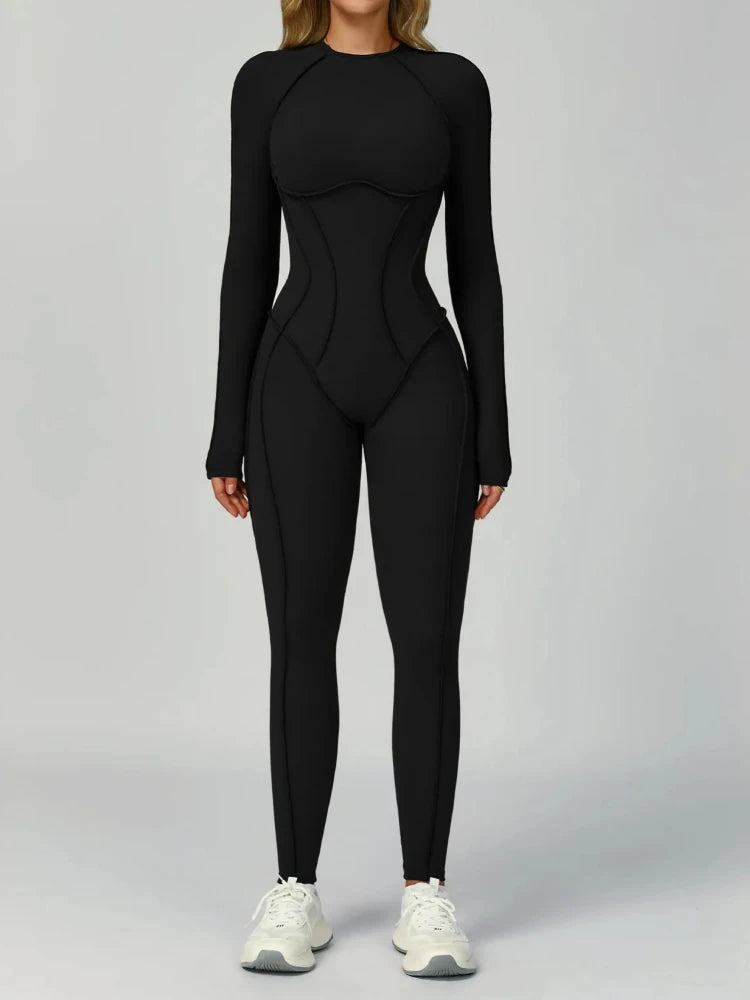 Women Yoga Suit Beautiful Back Hollow Out One Piece Sport Fitness Clothing Cotton Comfortable Activewear Stretchy Gym - GilloServ