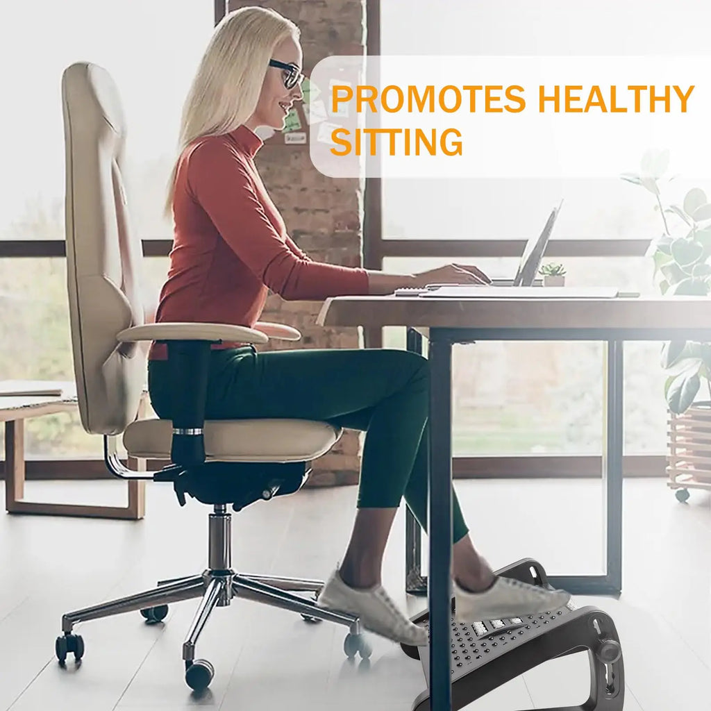 Under Desk Footrest Ergonomic with Massage Rollers Desk - GilloServ