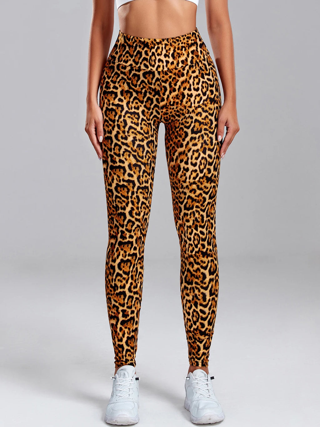 Leopard Print Leggings Women's High Waisted Yoga Pants - GilloServ