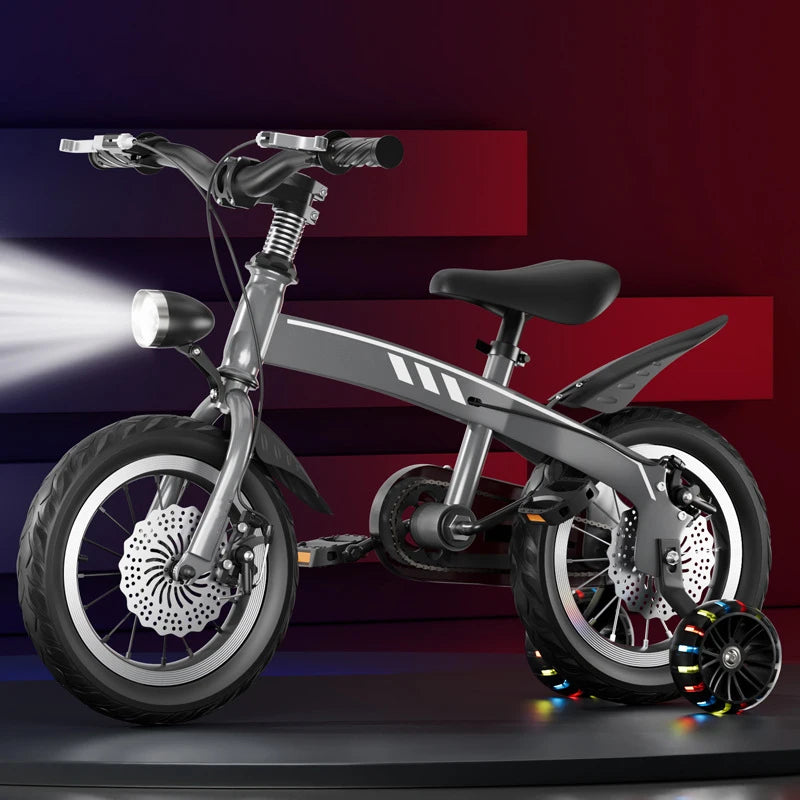 Children's Bikes with Lights 2-8 Years Old Boys Girls 12 "-16" Double Disc Brake Bikes - GilloServ