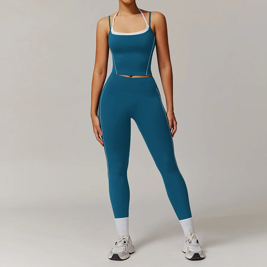 New Yoga Set 2 Pieces Workout Outfits Fitness Sportswear - GilloServ