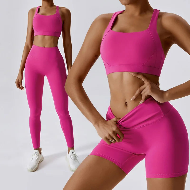 Yoga Set 2 PCS Women Tracksuits Workout Sportswear Gym Fitness - GilloServ