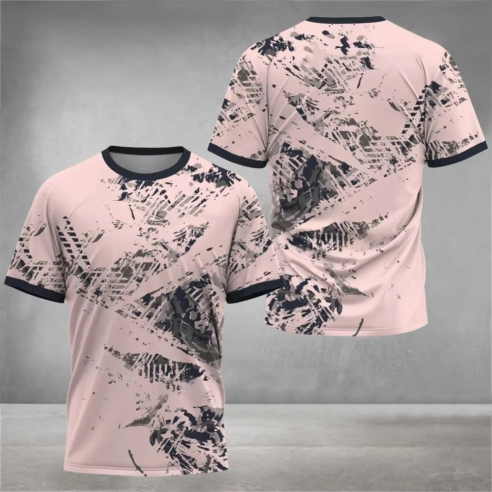 Mens T Shirt Print Summer Tennis Jersey Unisex Sports - GilloServ