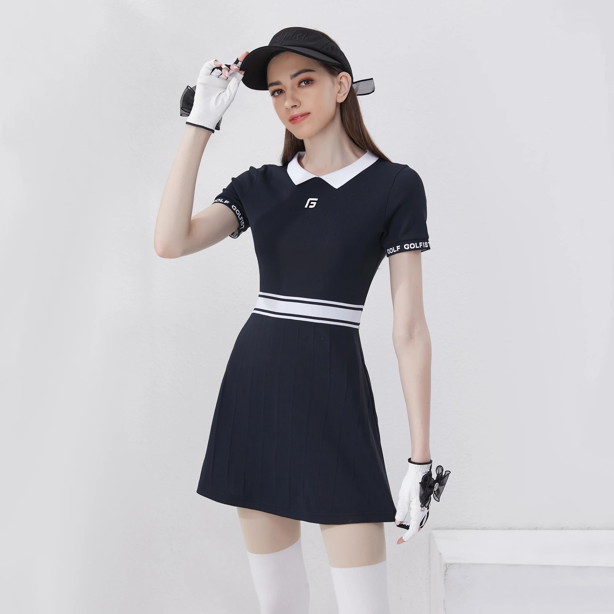 New Style Golf Knitted Dress with Lapel Slim Fit Casual Sportswear - GilloServ