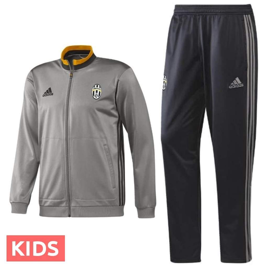 Kids - Juventus grey Training Soccer Tracksuit