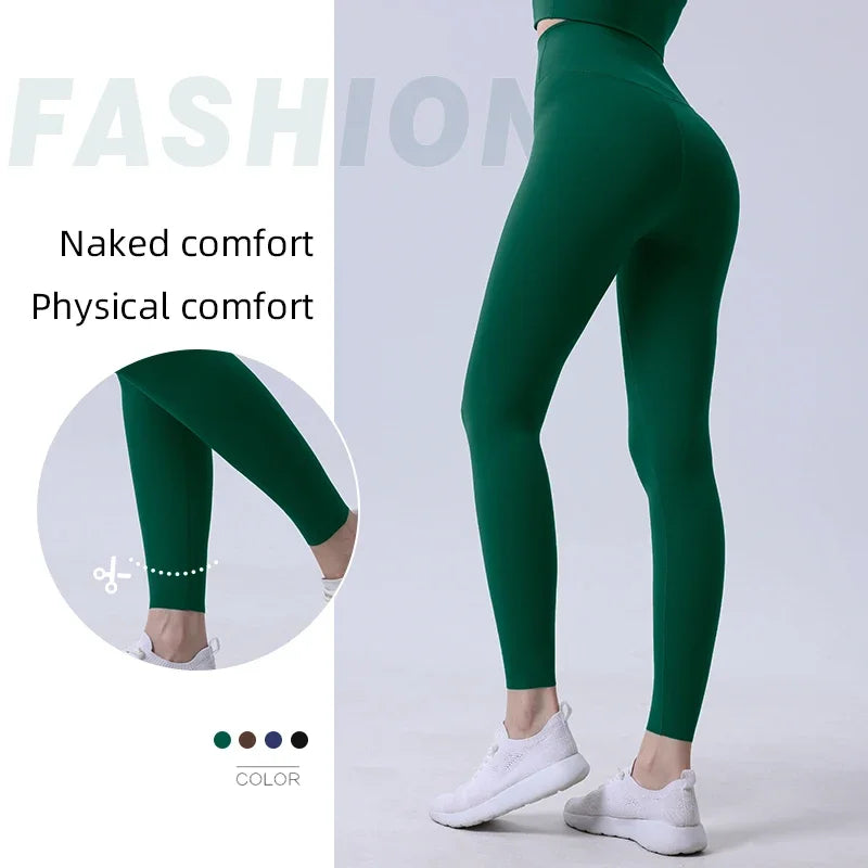 High Waist Naked feeling Nylon Gym Yoga Pants For Fitness - GilloServ