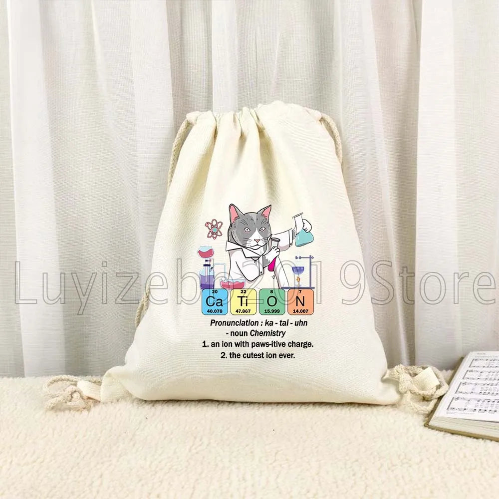 Funny Chemistry Biology Science Art Cute Gifts Canvas Drawstring Bags - GilloServ
