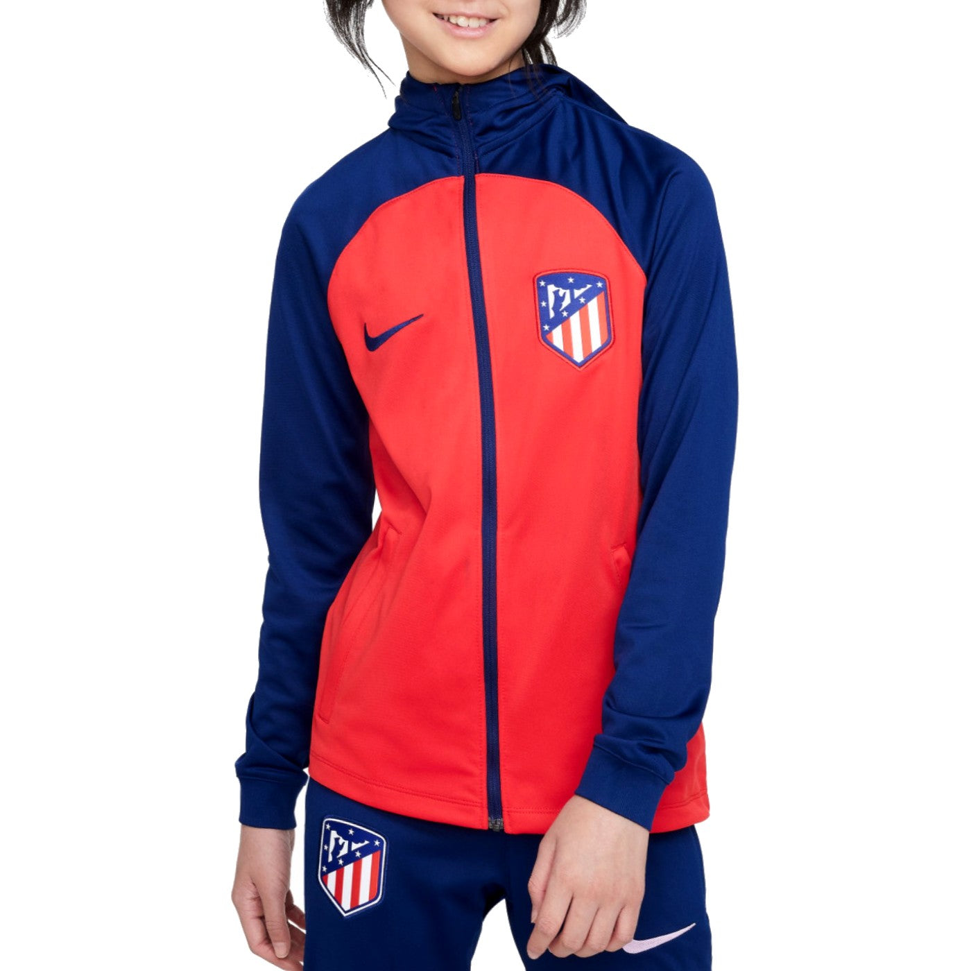 Kids - Atletico Madrid hooded presentation Soccer tracksuit
