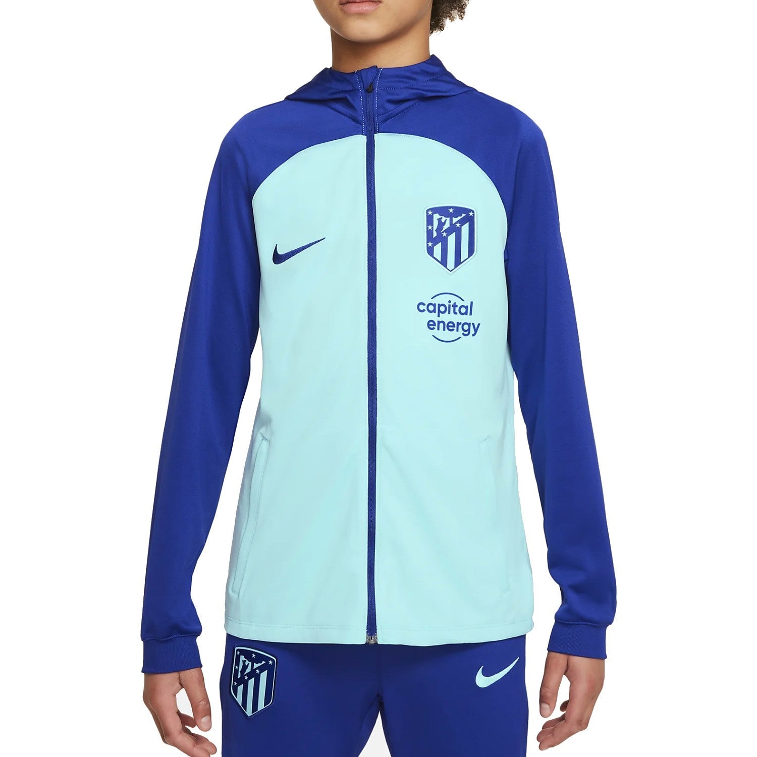 Kids - Atletico Madrid hooded presentation Soccer tracksuit