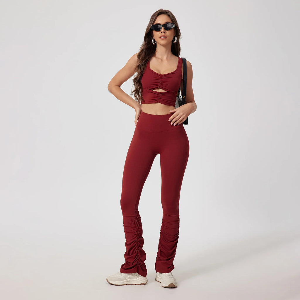 Seamless Yoga Sets// Sports Fitness High Waist Hip-lifting Shaping Trousers - GilloServ