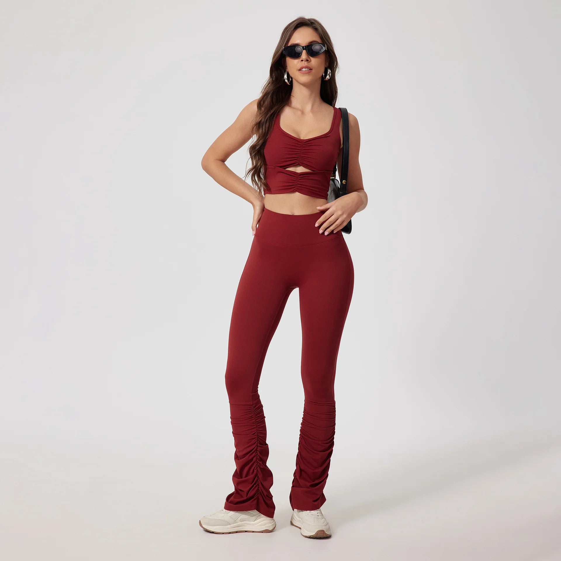 Seamless Yoga Sets// Sports Fitness High Waist Hip-lifting Shaping Trousers - GilloServ