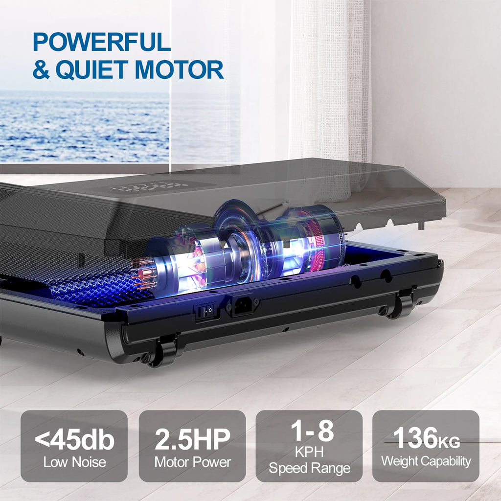 350lbs Treadmill for Home 2.5HP Walking Pad LCD Digital Data Display - GilloServ