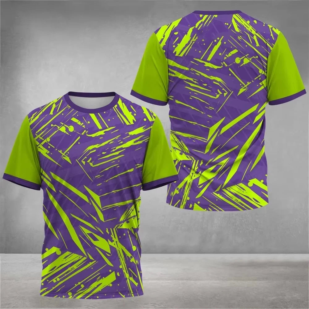 Mens T Shirt Print Summer Tennis Jersey Unisex Sports - GilloServ