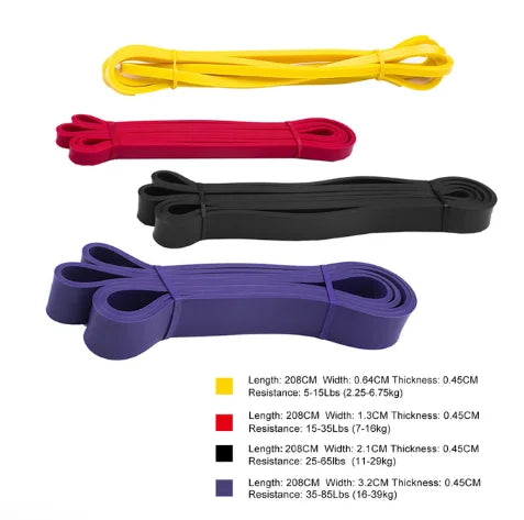 Unisex Fitness 208cm Rubber Resistance Yoga Band Pilates