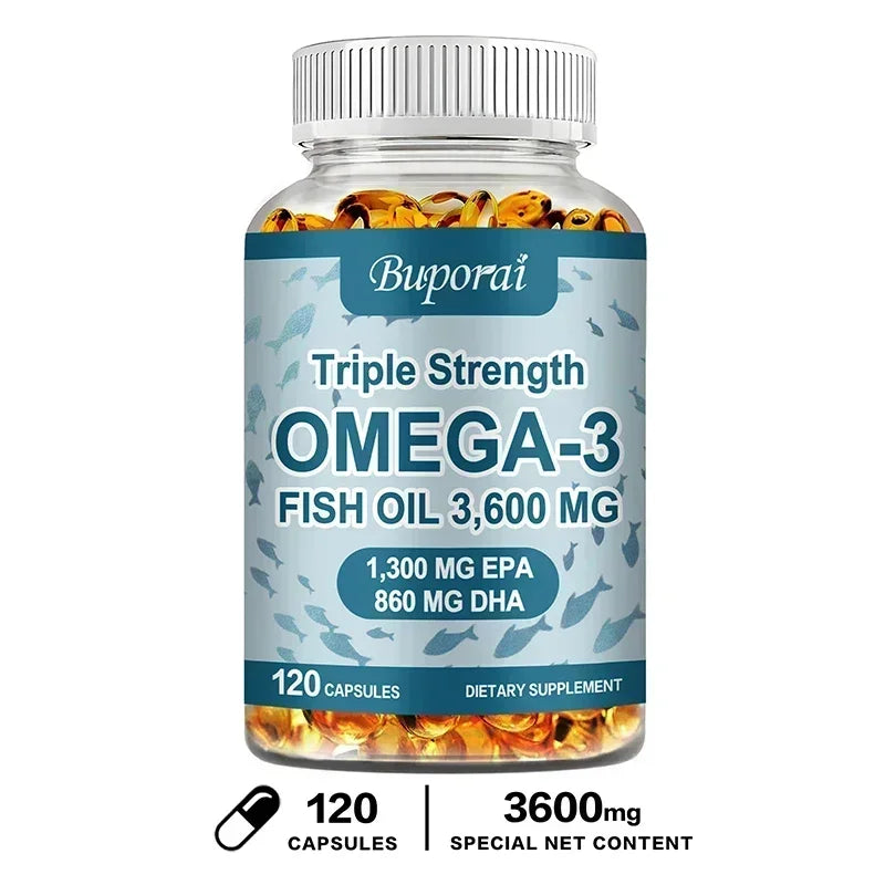Omega 3 Fish Oil - Promotes Overall Health, Supports Energy, Relieve Fatigue, Improve Memory, Support Joints, Immune System - GilloServ