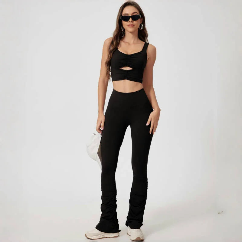 Seamless Yoga Sets// Sports Fitness High Waist Hip-lifting Shaping Trousers - GilloServ