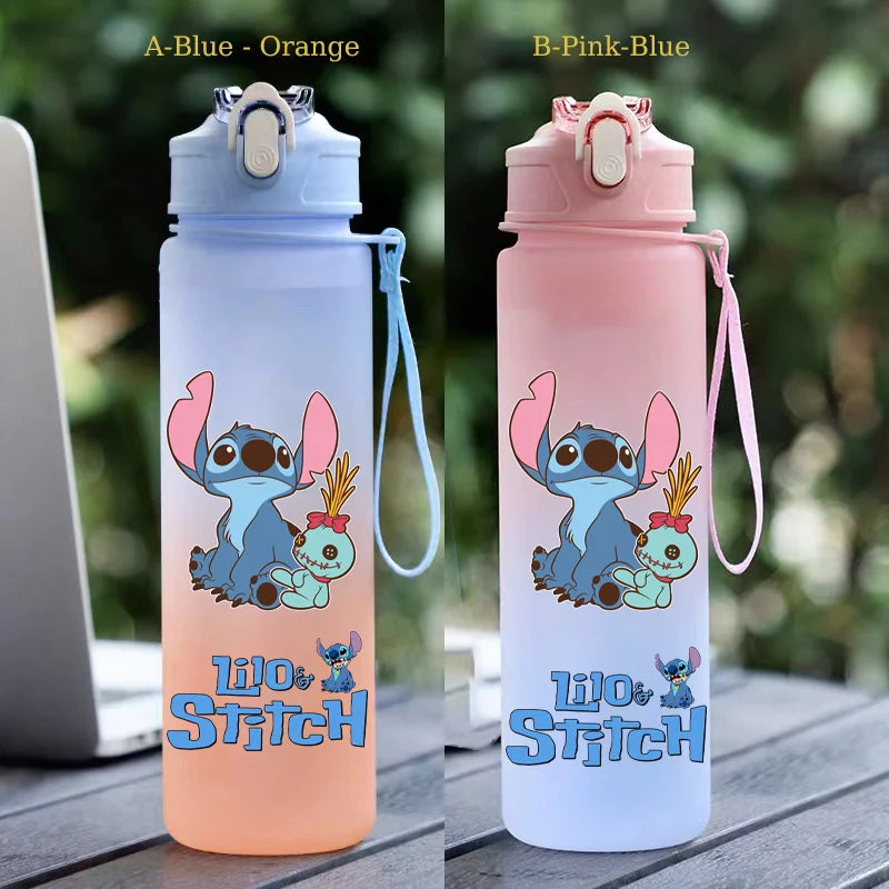 750ML Stitch Straw Water Bottle Eco-Friendly Plastic Water Cup - GilloServ
