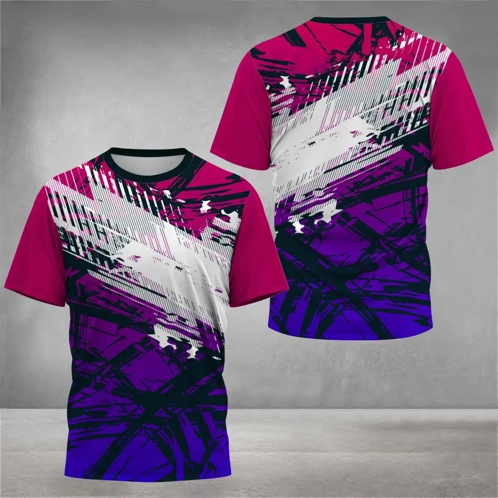 Mens T Shirt Print Summer Tennis Jersey Unisex Sports - GilloServ