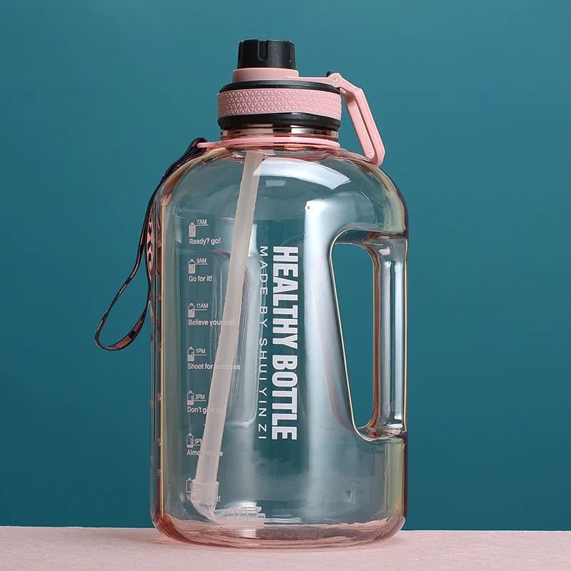 2.2Liters Large Capacity Cup//Fitness Gallon Straw Big Water Bottle
