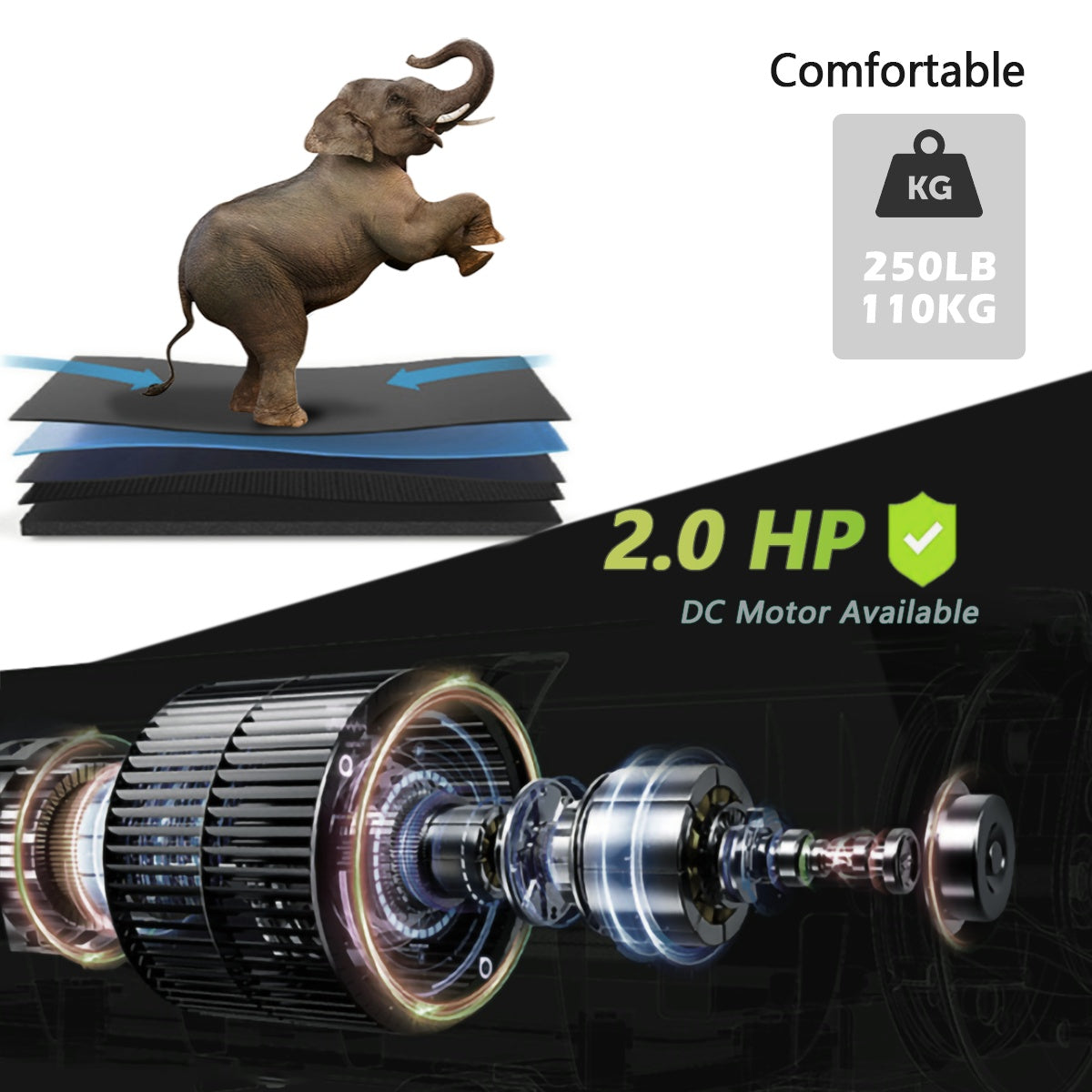 Fitshow App Home Foldable Treadmill With Incline, Folding Treadmill For Home Workout, Electric Walking Running Treadmill Machine 5 LCD Screen 250 LB Capacity Bluetooth Music - GilloServ