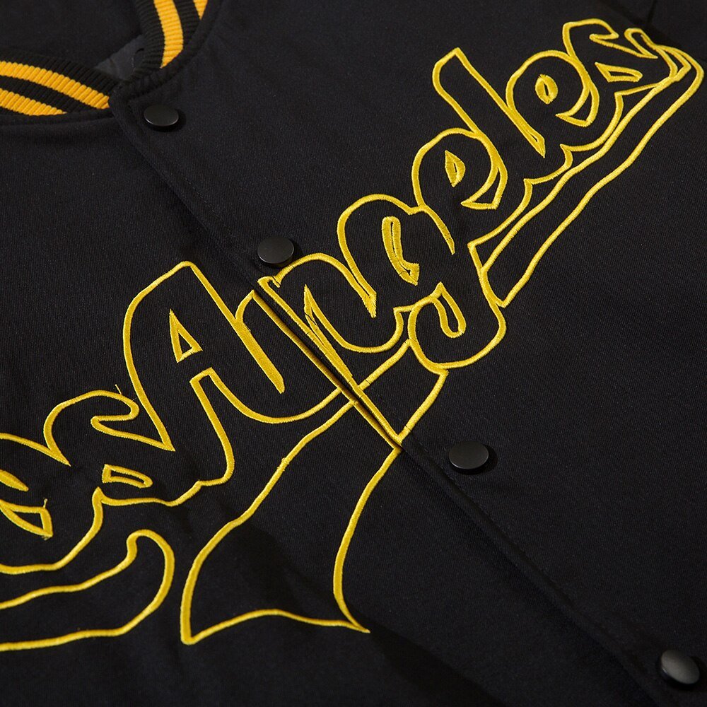 Baseball Jacket Men Letter Embroidery Single Breasted - GilloServ