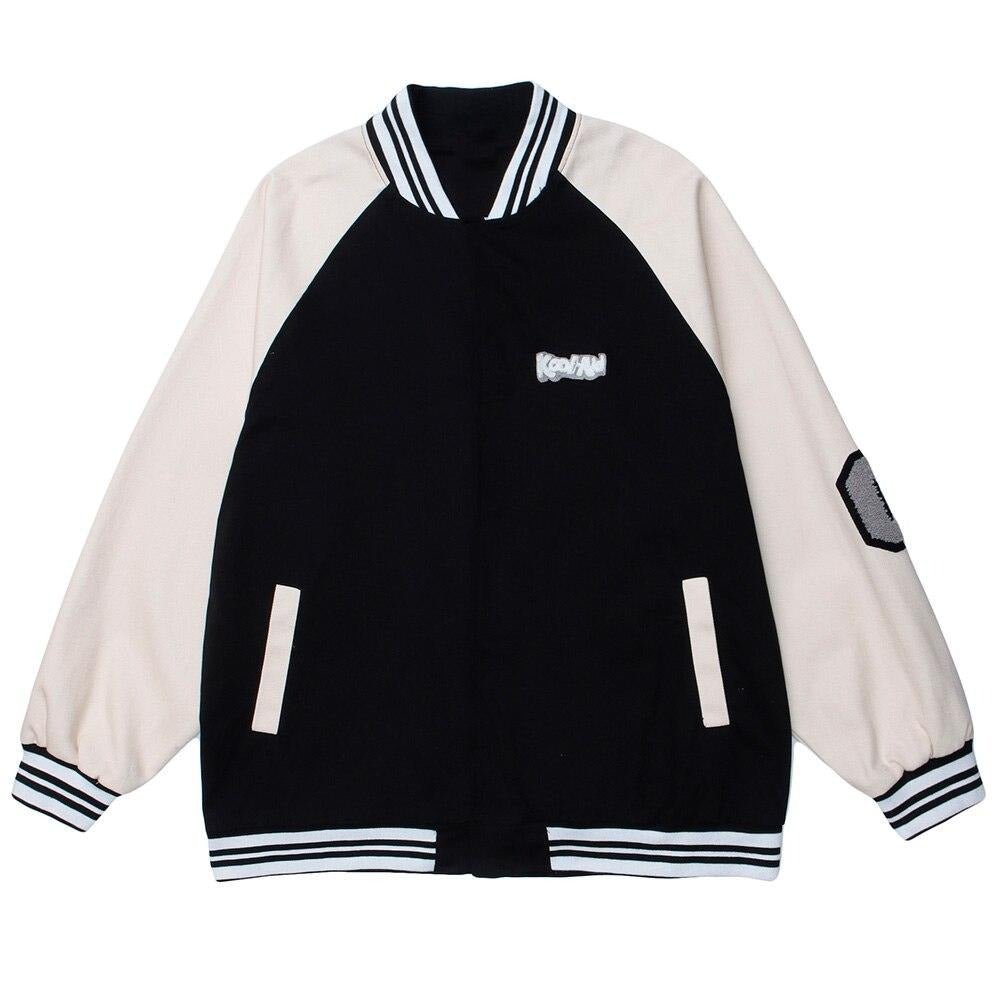Baseball Jacket Men Patchwork Patch Style