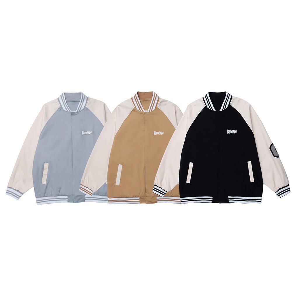 Baseball Jacket Men Patchwork Patch Style