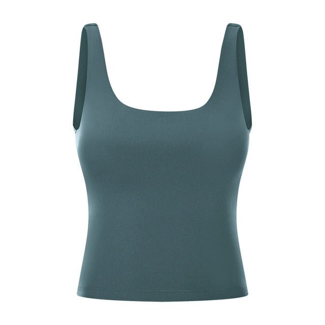 BASIC Longer-line Version Padded Workout Gym Crop Vest - GilloServ