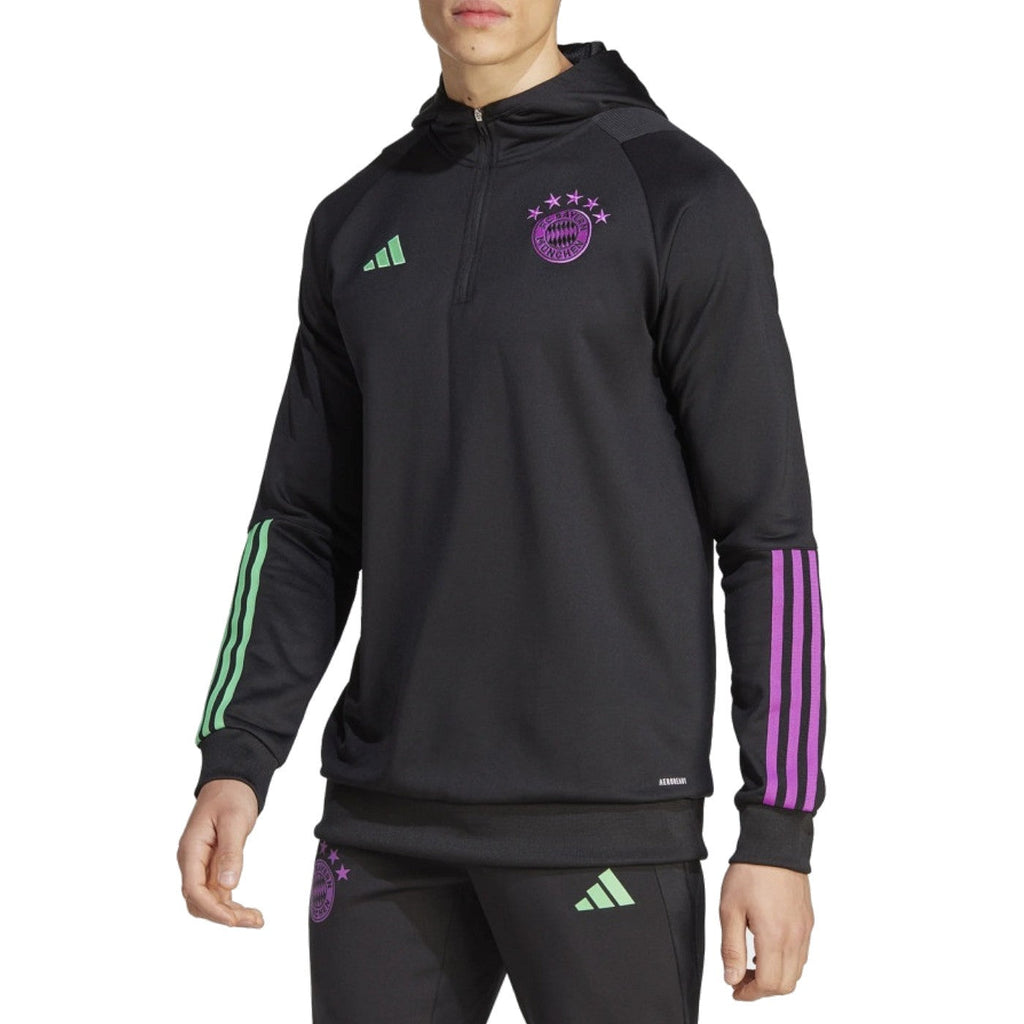 Bayern Munich black hooded training technical tracksuit