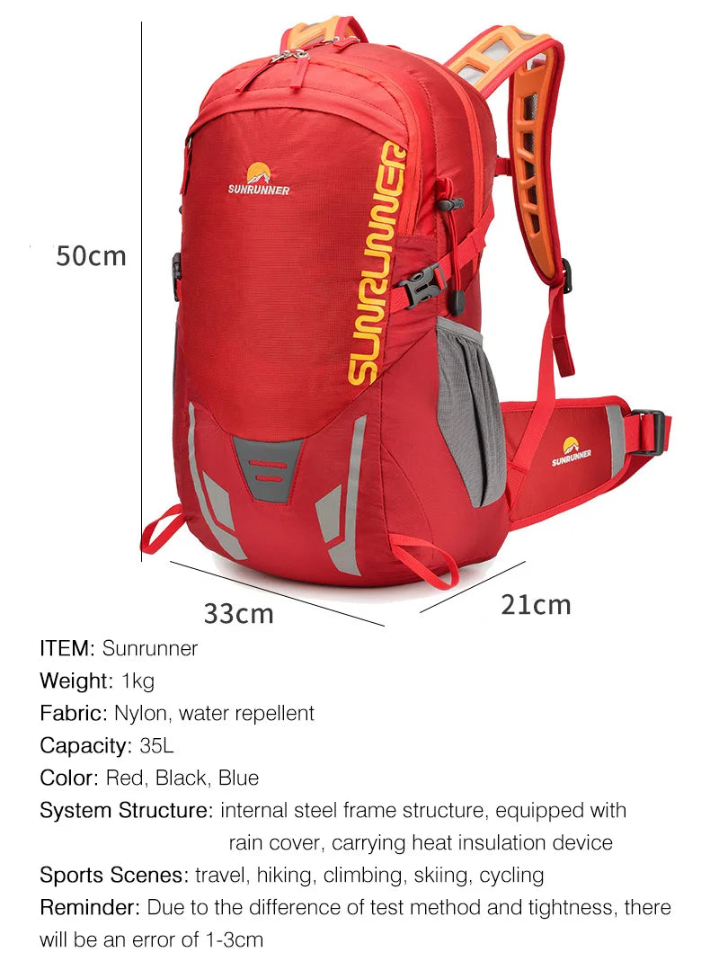 35L Hiking Backpack Bag Large Capacity Travel Camping Climbing Backpacking - GilloServ